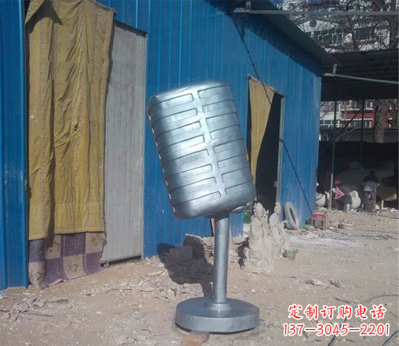 潍坊欧式不锈钢无线话筒雕塑
